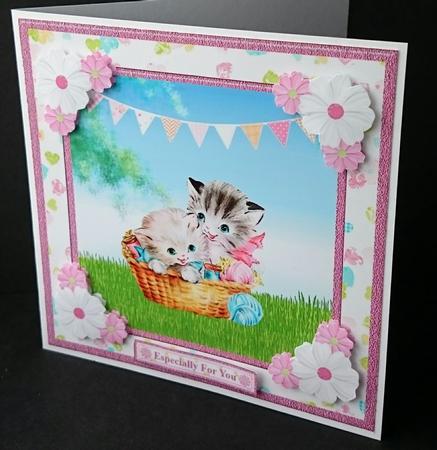 Sweet Kittens Card Topper & Decoupage by Sue Soules