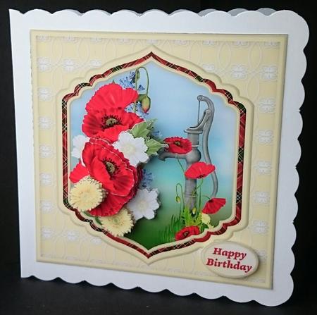 Water Pump and Poppies - Shaped Layers Card Mini Kit by Sue Soules