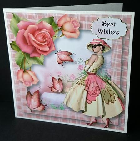 Floral & Flutters - Rose Beauty 8x8 Quick Topper by Sue Soules