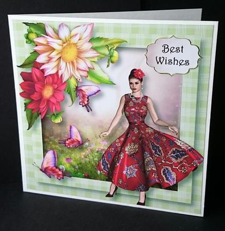 Floral & Flutters - Magenta Beauty 8x8 Quick Topper by Sue Soules