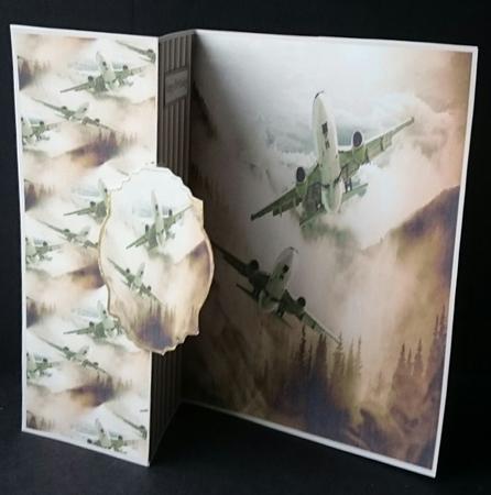 Flying High Fold Back Card with Toppers by Sue Soules