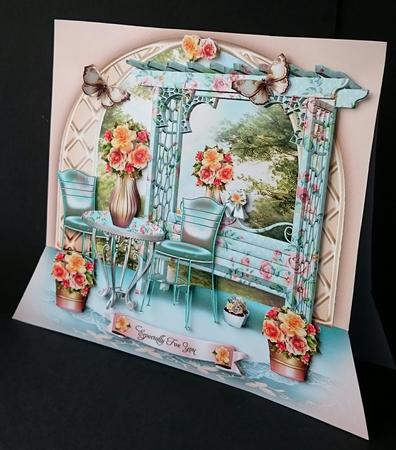Turquoise Garden Pergola Card Mini Kit by Sue Soules