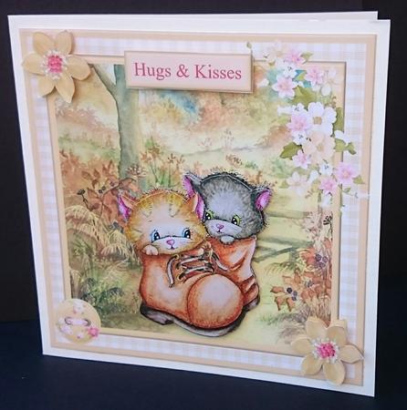 Kitten Boots Card Topper & Decoupage by Sue Soules