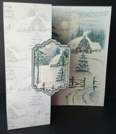 Vintage Country House No Hole Fold Back Card by Sue Soules