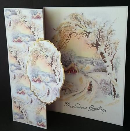 The Journey Home at Christmas Fold Back Card by Sue Soules