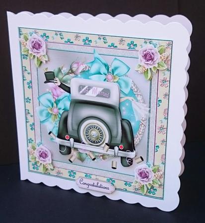 Wedding Just Married Decoupage Topper by Sue Soules