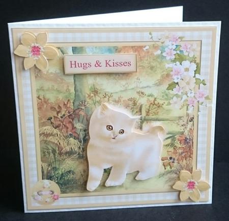 Elegant Kitten Card Topper & Decoupage by Sue Soules