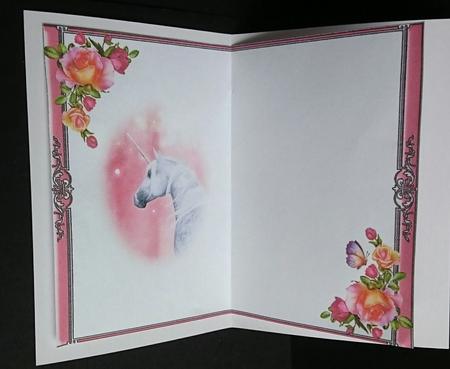 Fantasy Unicorn Blank Insert by Sue Soules
