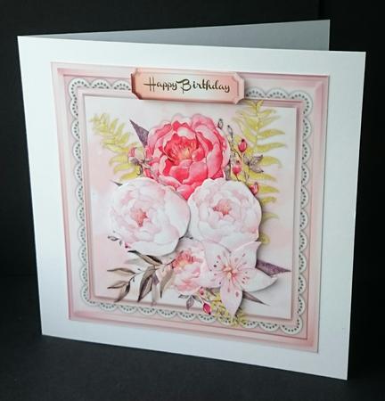 Beautiful Water Coloured Peonies and Star Flowers  by Sue Soules