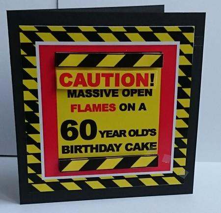 Caution Birthday Cake Flames - 60 by Sue Soules