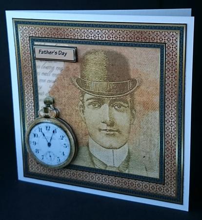 Time Goes by 7.5x 7.5 Card and Decoupage by Sue Soules