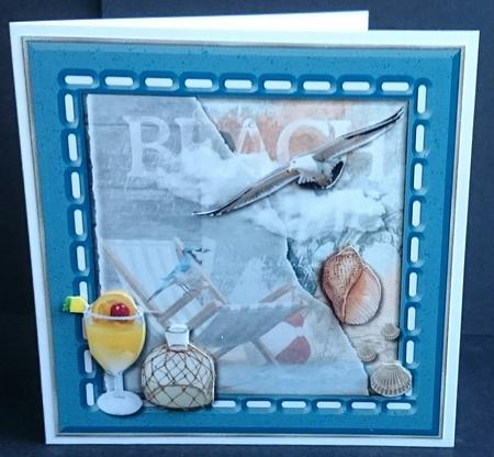 By the Seashore Card Topper by Sue Soules