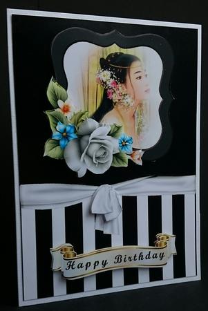 Asian Bride Card Front by Sue Soules