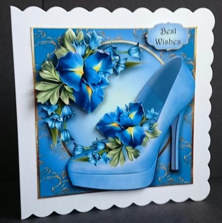 Floral Shoes - Beautiful Blue Iris by Sue Soules
