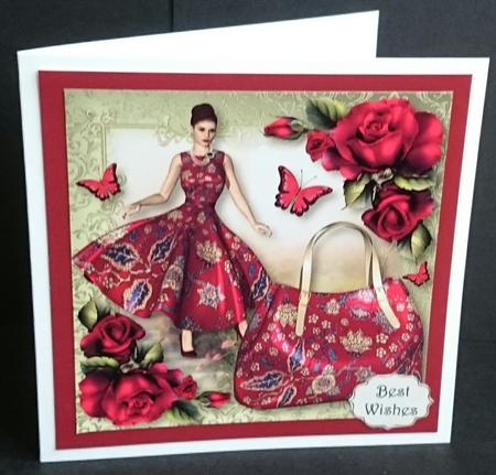 Handbags & Gladrags Matching Magenta 8x8 Quick Topper by Sue Soules