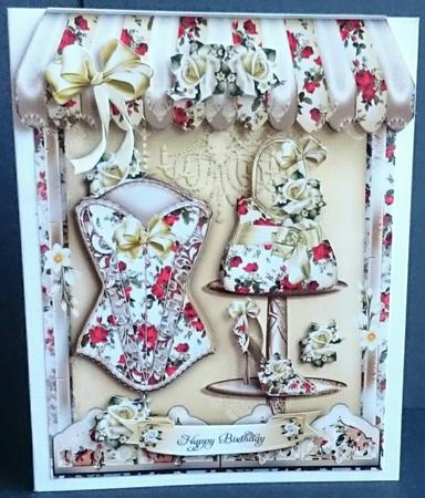 Boutique Shaped Card Yellow Roses Mini Kit by Sue Soules
