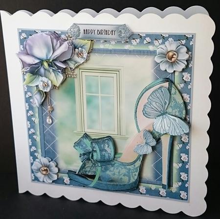 The Beautiful Blue Shoes Card Front Kit by Sue Soules