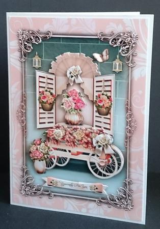 Garden Window with Flowers Cart Mini Kit by Sue Soules