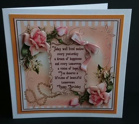 Beautiful Pink Rose Verses Card Kit by Sue Soules