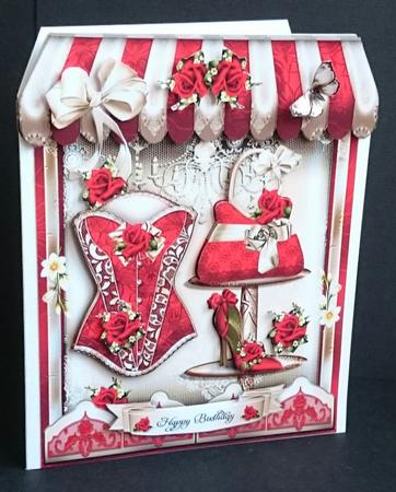 Boutique Shaped Card Red Roses Mini Kit by Sue Soules