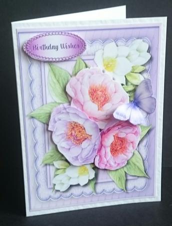 A5 Beautiful Roses and Apple Blossom  by Sue Soules