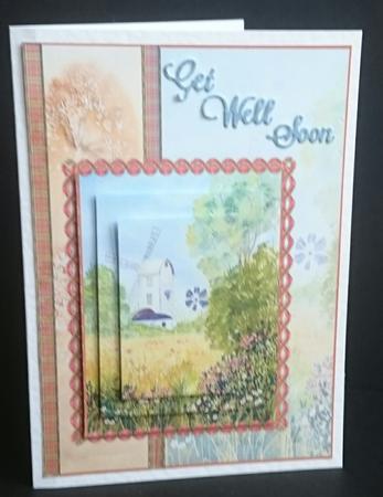 Windmill Pyramid Step by Step Decoupage Card by Sue Soules