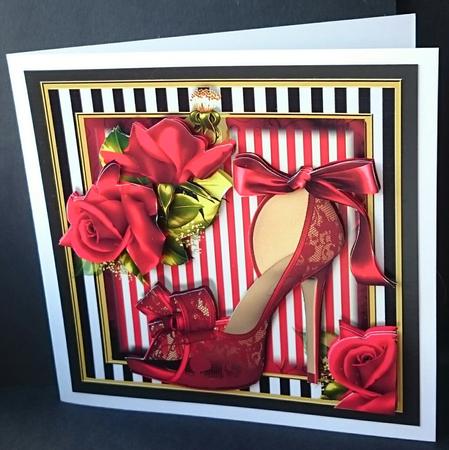 The Red Lace Shoes Card Kit by Sue Soules