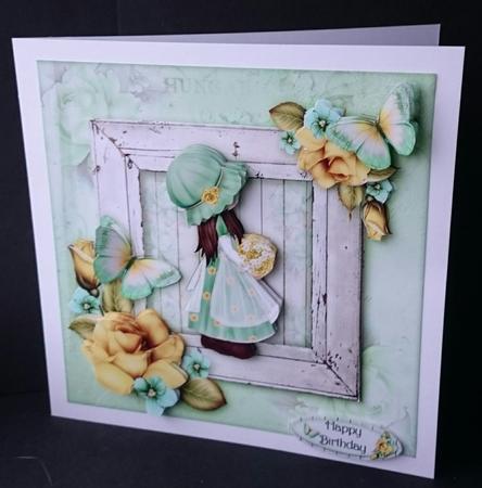 Shadow Box - Little Bonnet Girl by Sue Soules