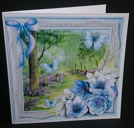 Butterflies in Bluebell Woods by Sue Soules