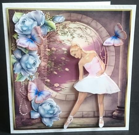 Ballet Dancer with Blue Roses Mini Kit by Sue Soules