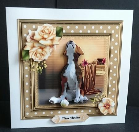 The Beagle Pup Card Front Kit by Sue Soules