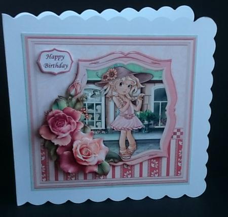 Flora at the Florists 8x8 Decoupage Mini Kit by Sue Soules