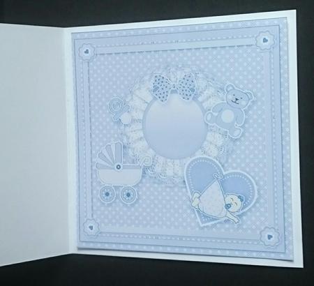 New Baby Boy with Embellishments 8inx8in Decoupage Mini Kit by Sue Soules