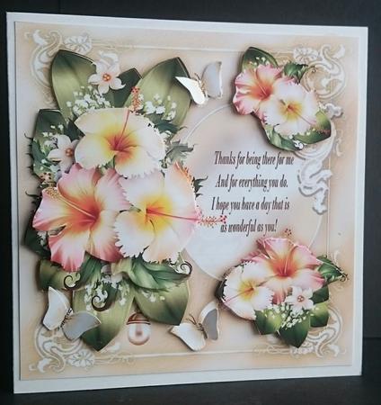 Vintage Hibiscus Bouquet for All Occasion Mini Kit by Sue Soules