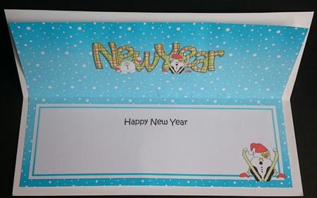 Large Dl New Year Snowball Sam Insert by Sue Soules