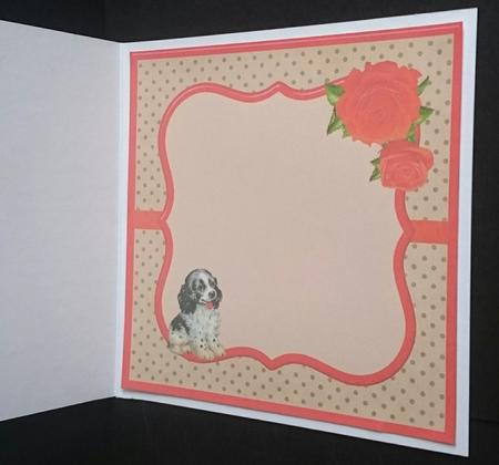 Spaniel Puppy Card Insert by Sue Soules