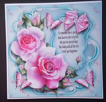 Pink Roses Card Mini Kit by Sue Soules