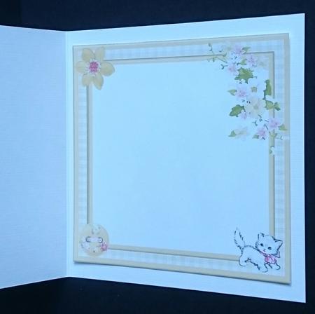 Cute Kitten Scene Card Topper Insert by Sue Soules