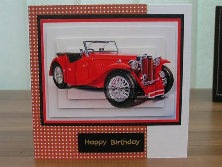 Classic Red Car Pyrimage by Sue Taylor