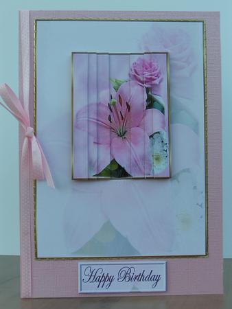 Pink Lily and Rose Side Stacker by Sue Taylor