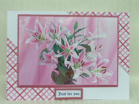 Pink Oriental Lilys Side Stacker by Sue Taylor