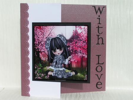 Oriental Cherry Blossom Side Stacker Card by Sue Taylor