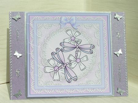 Dreamy Dragonflies Quick Card Wavy Corner Side Stacker Toppe by Sue Taylor