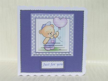 Cute Hunney Bear Robert has a Balloon - Pyramage sheet  by Sue Taylor