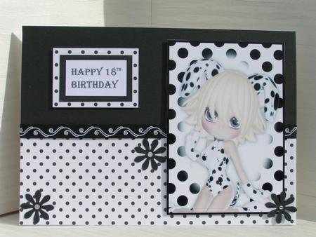 4 Super Cute Dalmatian Girl Toppers by Sue Taylor