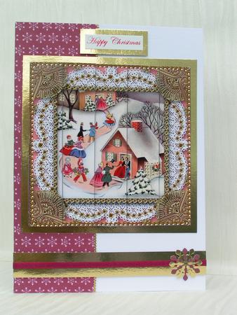 Christmas Party House One Edge Side Stacker by Sue Taylor