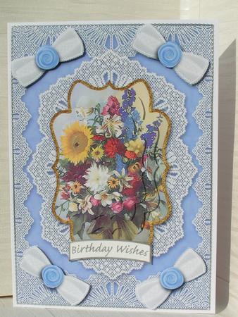 Summer Bouquet A5 Card Front Step by Step by Sue Taylor