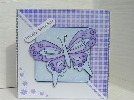 Butterfly Quick Card with 3D Decoupage by Sue Taylor