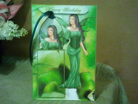 C6 Green Fairy Mothers Day Bookmark Keepsake Sheet by Sue Tonkins
