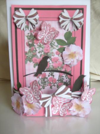 Totally 3D Card Blackbirds in My Garden by Sue Wright